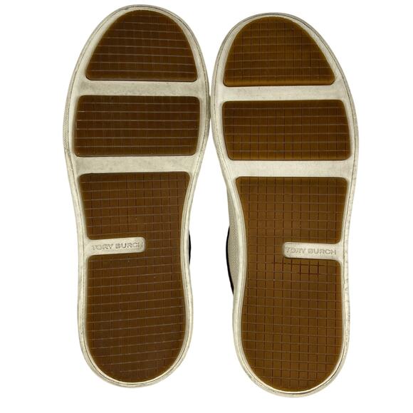 Tory Burch Lady Bug Sneaker Cream Brown Womens Size 6.5 - Picture 9 of 15